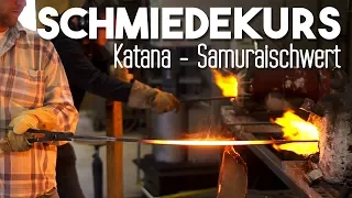 Katana Schmiedekurs - Samurai Damast Langschwert selber schmieden in 6 Tagen