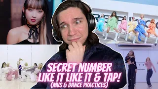 DANCER REACTS TO SECRET NUMBER | "LIKE IT LIKE IT" & "TAP" MVs & Dance Practices