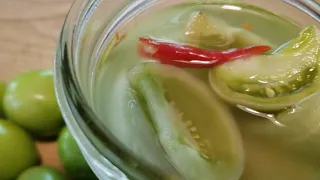 FERMENTED green TOMATO PICKLES  ~  healthy, tasty foods