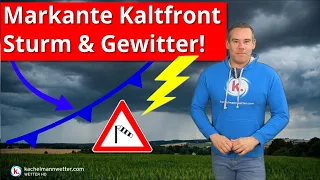 Markante Kaltfront am Montag - Gewitter, Sturmböen und Wetterwechsel