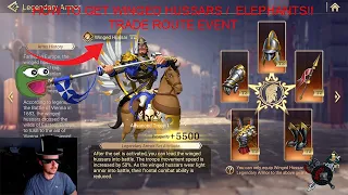 HOW TO GET WINGED HUSSARS / WAR ELEPHANTS!! | Trade Route Event | Tips And Tricks | Era Of Conquest