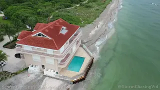 Siesta Key, FL - Pre Hurricane Ian, Buildings  already next to Gulf - 9/27/2022