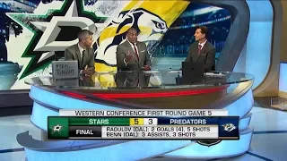 NHL Tonight:  Dallas leads 3 - 2:  Stars put Predators on brink of elimination   Apr 20,  2019