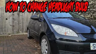 How to change the headlight bulb on a Mitsubishi Colt