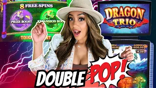 ★ Double Pop ★ On New Dragon Trio Slot For A BIG Comeback! Peppermill Casino