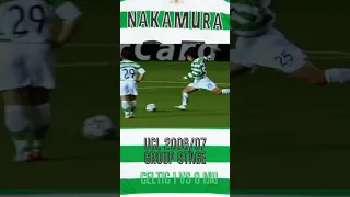 Incredible Nakamura Freekick Goals vs Manchester United 🍀🔥 #championsleague #celticfootballclub