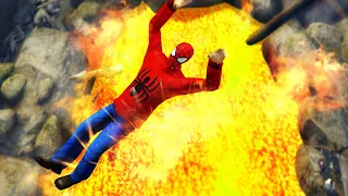 GTA 5 Epic Ragdolls | SPIDERMAN Jumps/Fails ep.18 (Funny Suit)