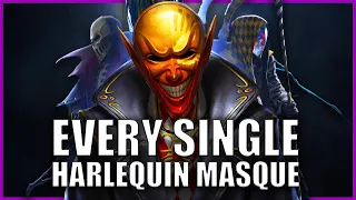 Every Single Harlequin Masque EXPLAINED By An Australian | Warhammer 40k Lore
