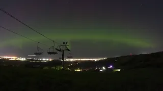 Timelapse footage of northern lights at Great Bear