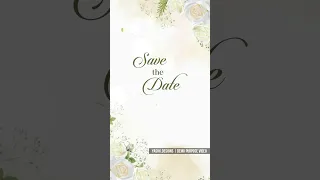 Muslim / Islamic wedding invitation video | Save the date | Rose floral theme | Yash K