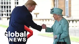 President Donald Trump visits with Queen Elizabeth II | FULL