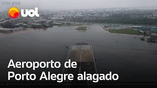 Porto Alegre: Aeroporto Internacional Salgado Filho tem pátio e pistas alagados