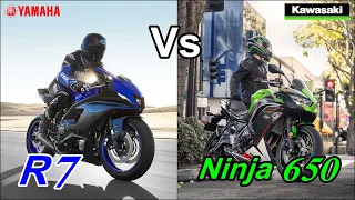 Yamaha R7 vs Kawasaki Ninja 650 Comparison |TM