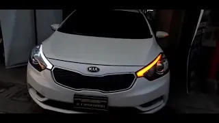 instalación led drl faro farolas kia cerato pro