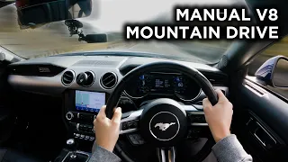 POV | Welsh mountain pass in my MANUAL V8 Ford Mustang GT | AMAZING SOUND