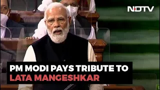 PM Modi Pays Tribute To Lata Mangeshkar In Parliament