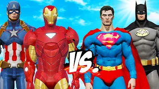 CAPTAIN AMERICA  & IRON MAN vs SUPERMAN & BATMAN - EPIC SUPERHEORES WAR