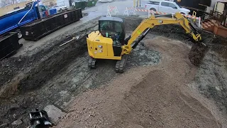 Brand new Cat 306cr mini excavator Sub grading for footings