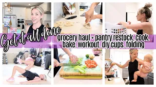 *NEW* GET IT ALL DONE : COOK, BAKE, HAUL, WORKOUT WITH ME + CLEAN / TIFFANI BEASTON HOMEMAKING SAHM