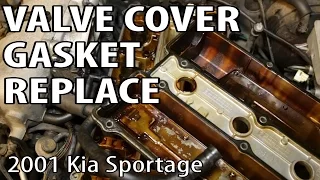 2001 Kia Sportage Oil Leak Valve Cover Gasket Repair DIY