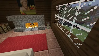 Relaxing Minecraft Fireplace and Rain Ambience w vanilla music 10 Hours #ambient #asmr #minecraft