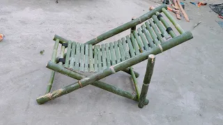 Amazing Bamboo craft. How to make Bamboo easy chair. Indian artist.