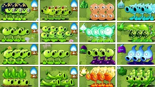 All Combos PEA & TORCHWOOD vs COLOR PEA & Mint - Who Will Win? - PvZ 2 Plant vs Plant