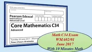 Edexcel IAL Math C34/June/2017