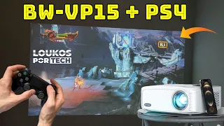 BW-VP15 + PS4 COMBINAÇÃO PERFEITA! MELHOR PROJETOR CUSTO BENEFICIO FULL HD PARA VIDEO GAME!