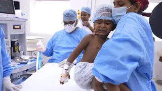 little boy fearful anesthesia before surgery