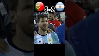 Messi Criying🥺 Portugal VS Argentina | Penalty shootout | Imaginary #football #youtube #shorts