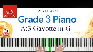 ABRSM 2021-2022 Grade 3, A:3 piece. Gavotte in G ~ G. F. Handel HWV 491. Piano Exam piece