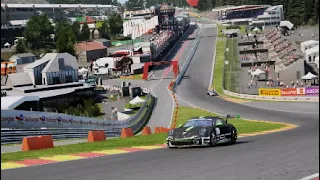 ACC race at spa with a Porsche 911 cup car