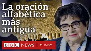 Cómo se descubrió lo que dice la oración escrita más antigua en el primer alfabeto | BBC Mundo