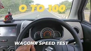 Wagon r vxi petrol 0 to 100 speed test .  Kitne der me 0 se 100 ki speed me jayengi 🤔. #powertest