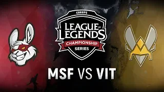 MSF vs. VIT - Week 9 Day 1 | EU LCS Summer Split | Misfits Gaming vs. Team Vitality (2018)