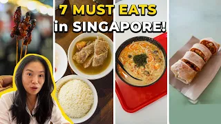 7 MUST TRY FOOD SPOTS in SINGAPORE Vlog! Bib Gourmand Laksa, Chicken Satay & Icecream Sandwich 新加坡美食