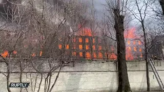 Грандиозный пожар на Невской мануфакуре в Петербурге: Главное