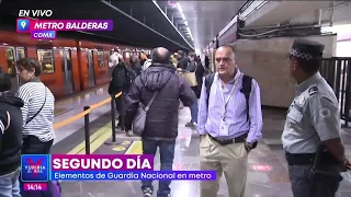 Guardia Nacional en el Metro: Usuarios dicen estar a favor | Noticias con Yuriria Sierra