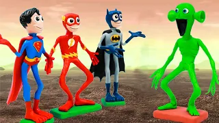 Making Dame Tu Cosita mixed Superman, The Flash, Batman with clay 👽 Polymer Clay Tutorial