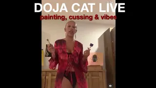 DOJA CAT CUSSES OUT HATERS in NEW INSTAGRAM LIVE!! | Doja Cat live - painting, facts & vape journey