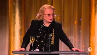 Gena Rowlands honors Angelina Jolie at the 2013 Governors Awards