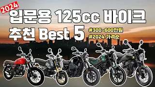 입문용 125cc 바이크 추천 Best 5 (ft.2024)