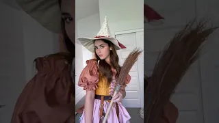 Making a witch hat for my costume! Sewing witch Halloween costume DIY #sewing #diydress #witch