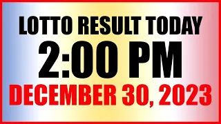 Lotto Result Today 2pm December 30, 2023 Swertres Ez2 Pcso