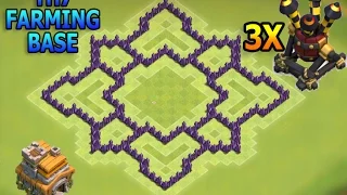 CoC- "NEW!" BEST TOWN HALL 7 (TH7) FARMING (HYBRID) BASE with 3 Air Defenses - New Update