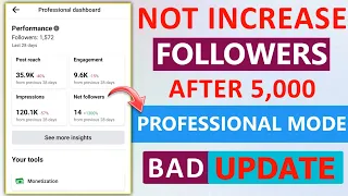 Facebook professional mode followers not increase | Followers not increase after 5,000 in profile