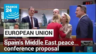 EU Council agrees to Spain's Middle East peace conference proposal • FRANCE 24 English