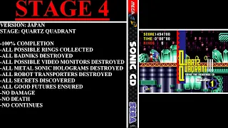 Sonic CD [Japan] (Sega Mega CD) - (Stage 4 - Quartz Quadrant | 100% Completion)