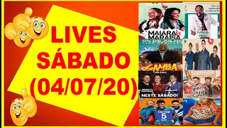 LIVES DE HOJE SÁBADO (04/07/20) LIVE MAIARA E MARAISA | PÉRICLES |  BRUNO E MARRONE | LIVES DE HOJE